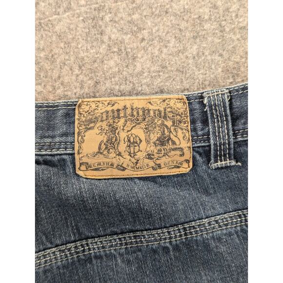 Southpole Jean Shorts 38 Men's Blue Baggy Embroidered Pockets VTG Y2K Streetwear - Picture 8 of 9